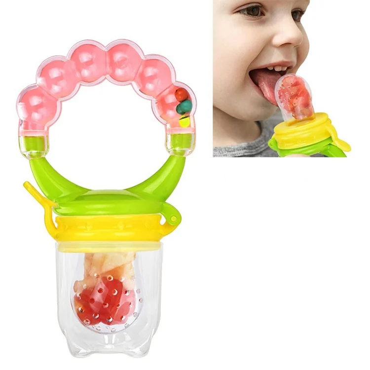 TBD0190491701C.webp Baby Nipple Fresh Food Fruit Milk Feeding Bottles Learn Feeding Drinking Handle Teething Pacifier with Bell - Image 1