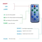 LED Water Wave Laser Starry Sky Projector Light USB Remote Control Bluetooth Voice Control Laser Light Rotating Magic Ball Light - Image 3