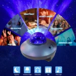 LED Water Wave Laser Starry Sky Projector Light USB Remote Control Bluetooth Voice Control Laser Light Rotating Magic Ball Light - Image 7