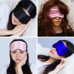 2 PCS Pure Silk Sleep Rest Eye Mask Padded Shade Cover Travel Relax Aid Blindfolds - Image 6