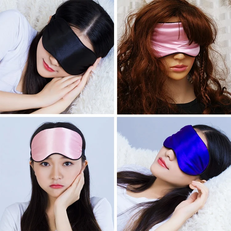 TBD0190547201D_5.webp 2 PCS Pure Silk Sleep Rest Eye Mask Padded Shade Cover Travel Relax Aid Blindfolds - Image 6