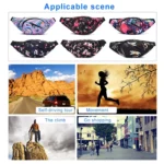 Color Printing Multi-function Casual Pockets Ladies Outdoor Purse Waist Bag - Image 6
