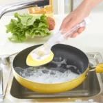 Kitchen Plastic Long Handle Cleaning Brush Automatic Adding Liquid Brush Removable Sponge Brush - Image 8