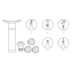 Stainless Steel Wine Stopper Champagne Stopper Red Wine Vacuum Pump - Image 3