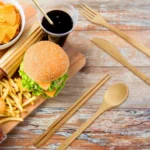 Travel Creative Bamboo Straw Dinnerware Knives Fork Spoon Chopsticks Set with Cloth Bag - Image 5