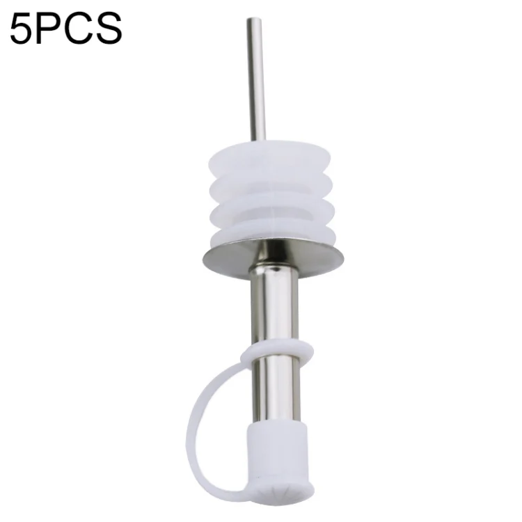 TBD0191140601.webp 5 PCS Glass Bottle Stopper Stainless Steel Oil Stopper Silicone Stopper - Image 1