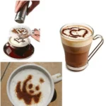 32 PCS Coffee Stencil Filter Coffee Maker Cappuccino Mold Templates Strew Flowers Pad Spray Art Baking Tools - Image 5