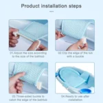 Newborn Bathing Bath Net Non-slip Breathable Bath Mat Sitting and Lying Universal - Image 3