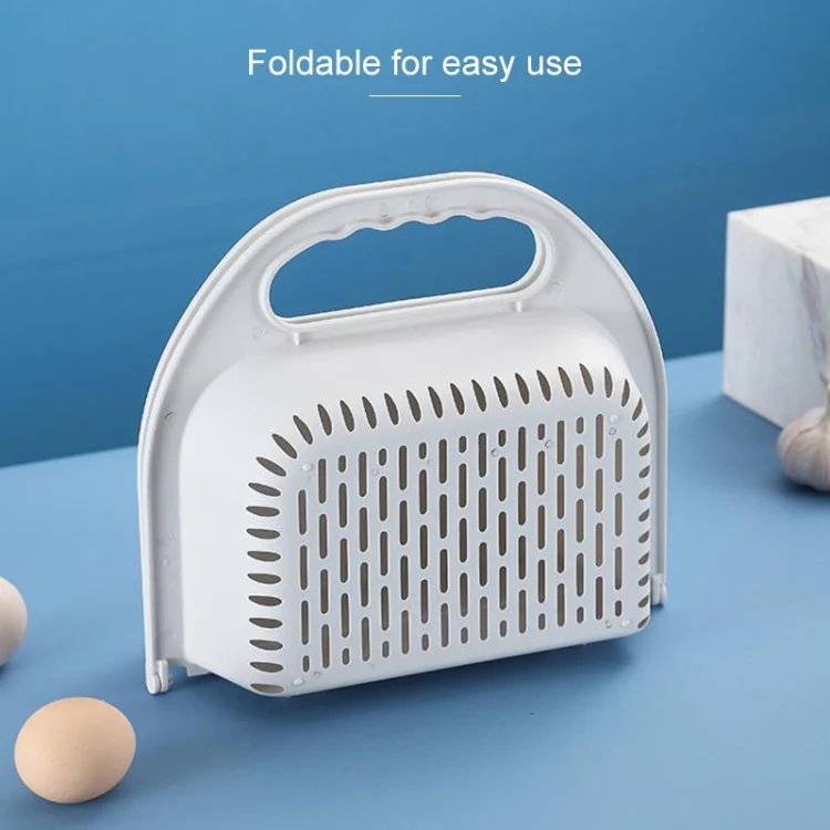 TBD0191552201C_3.webp Kitchen Household Creative Folding Fruit Basket Plastic Vegetable Draining Basket - Image 4