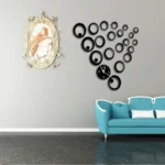 Wall Clock 3D Three-dimensional Acrylic Fashion Mirror Wall Stickers Clock DIY Circle Combination Decorative Clock - Image 5
