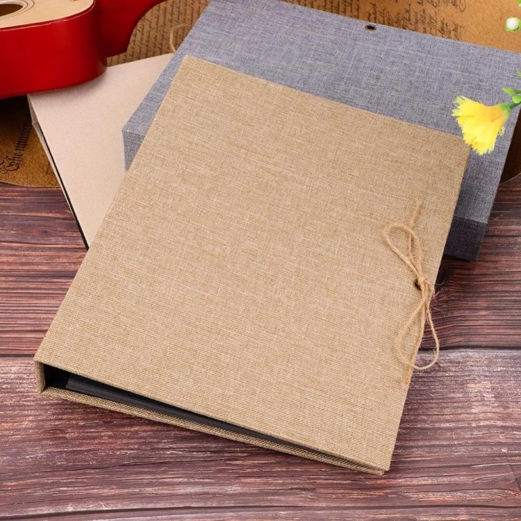 TBD0192677301A_4.webp 10 inch Vertical Photo Album Hand-paste Linen Album Children Growth Creative Gift Album - Image 5