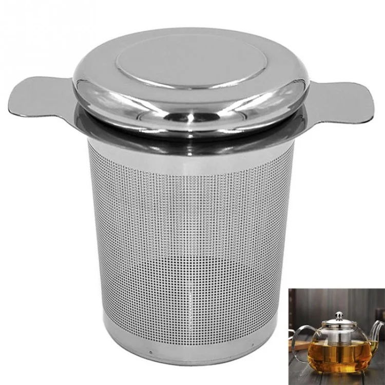 TBD01926838.webp Tea Infuser Stainless Steel with Lid as Drip Tray Tea Strainer - Image 1