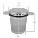 Tea Infuser Stainless Steel with Lid as Drip Tray Tea Strainer - Image 4