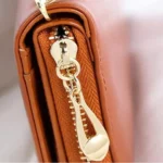 Ladies Oil Wax Leather Retro Long Large Capacity Multifunctional Wallet Clutch Bag - Image 7