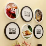 Hanging Wall  Mounted Round Photo Frame Creative Gifts  Home Decoration Wood-based Photo Frame Holder - Image 4