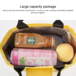 Portable Lunch Bag Oxford Cloth Fish Pattern Large Capacity Container Thermal Insulated Cooler - Image 5