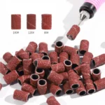 100pcs / Pack Nail Art Electric Grinder Accessories Sandpaper Ring Sand Cloth Ring Grinding Ring - Image 3