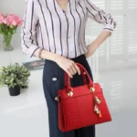 Fashion Women Tassel PU Leather Embroidery Crossbody Bag Shoulder Bag Simple Style Hand Bags - Image 11