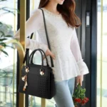 Fashion Women Tassel PU Leather Embroidery Crossbody Bag Shoulder Bag Simple Style Hand Bags - Image 12
