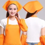 Waiter Men and Women Kitchen Work Turban Hat Triangle Scarf Chef Hat - Image 3