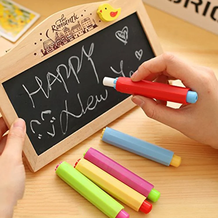 TBD01958772_10.webp 10 PCS Magnetic Chalk Holder Dustless Double Spring Chalk Pen Holder Auto-adjust Chalk Clip, Ramdom Color - Image 11