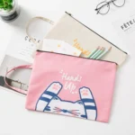 Cute Small Fresh Cartoon Cat A4 File Bag School Office Supplies Canvas Storage Bag - Image 5