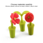 3 PCS Creative Wine Drink Preservation Stopper Flower Silicone Wine Stopper - Image 4