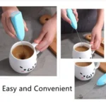 Electric Handheld Home Kitchen Egg Beater Mini Stainless Steel Egg Coffee Milk Tea Blender - Image 6