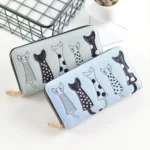 Cat Pattern Coin Purse Leisure Wallet Card Holders Handbag PU Leather Woman Wallet - Image 4