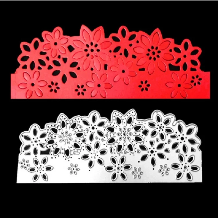 TBD01981357.webp Flower Border Knife Mold Hollow Paper Art Greeting Card Cutting Book Cutting Stencil - Image 1