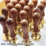 Letters Pattern Sealing Wax Paint Seal Vvintage Printing Letter Envelope Postcard Gift Seal Printing Wooden Handle Wax,Random Letter Delivery - Image 6