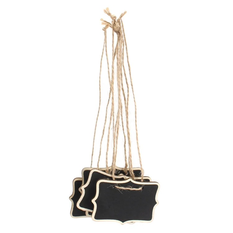 TBD01983558_1.webp 12 PCS Mini Blackboard Wood Message Board Chalkboard with String Wedding Home Party Decor - Image 2