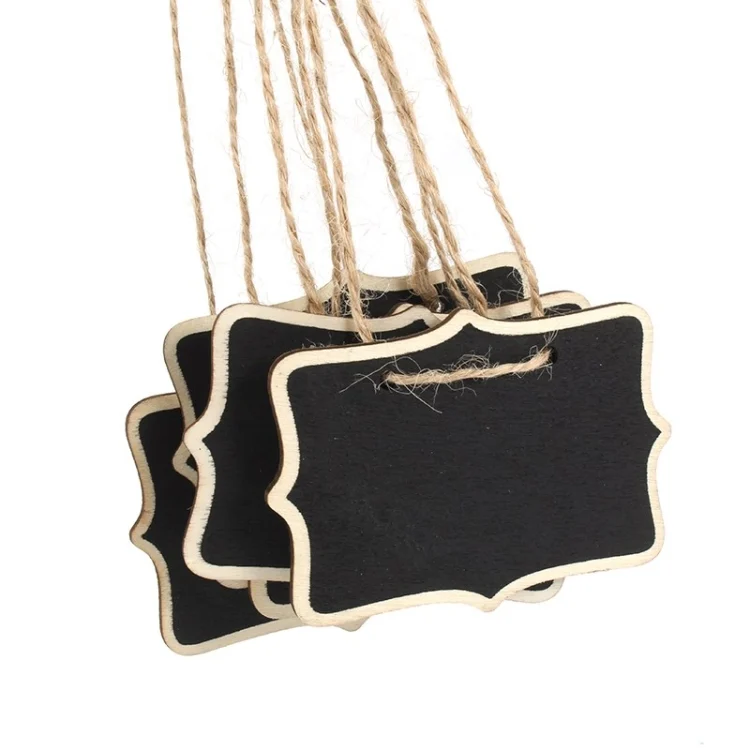 TBD01983558_2.webp 12 PCS Mini Blackboard Wood Message Board Chalkboard with String Wedding Home Party Decor - Image 3