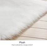 Luxury Rectangle Square Soft Artificial Wool Sheepskin Fluffy Rug Fur Carpet - Image 4