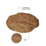 2 PCS Wood Placement Table Mats Tableware Pad Lotus Shape Tea Cup Bowl Decoration - Image 6