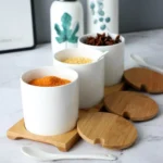 3pcs / Set Simple Life Creative Ceramics Kitchen Food Containers Organizer Jars For Spices Sugar-bowl Condiment Box Kitchen Storage Bottl - Image 7