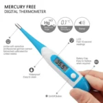 2 PCS LCD Electronic Digital Baby Thermometer Waterproof Soft Tip Medicine Home Temperature for Kids Adult Mouth Body Fever - Image 5