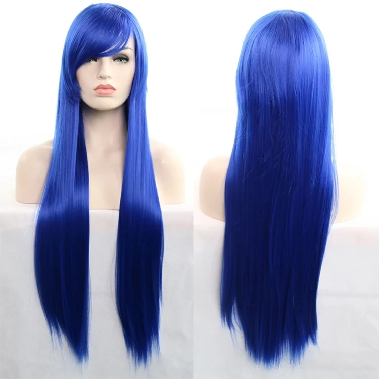 3 PCS Anime Cosplay Role Playing Color Wig COS Harajuku Style 80cm Long Straight Hair