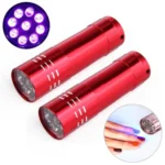 2 PCS Nail Dryer Mini LED Flashlight UV Lamp Portable For Nail Gel Fast Dryer