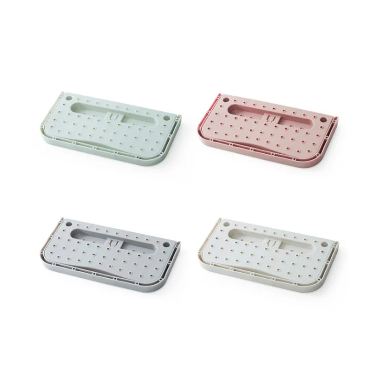 TBD0199629701A_6.webp Suction Cup Multi Function Folding Wall Hanging Slippers Storage Rack - Image 7