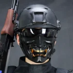 WosporT Halloween Dancing Party Grimace Half Face Tactical Mask - Image 4