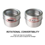 6 in 1 Kitchen Stainless Steel Salt Condiment Set Spice Jars Container Spice Bottles - Image 4