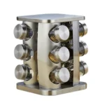 12 in 1 Stainless Steel Canister Set with Turnable Holder - Image 2