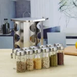 12 in 1 Stainless Steel Canister Set with Turnable Holder - Image 6