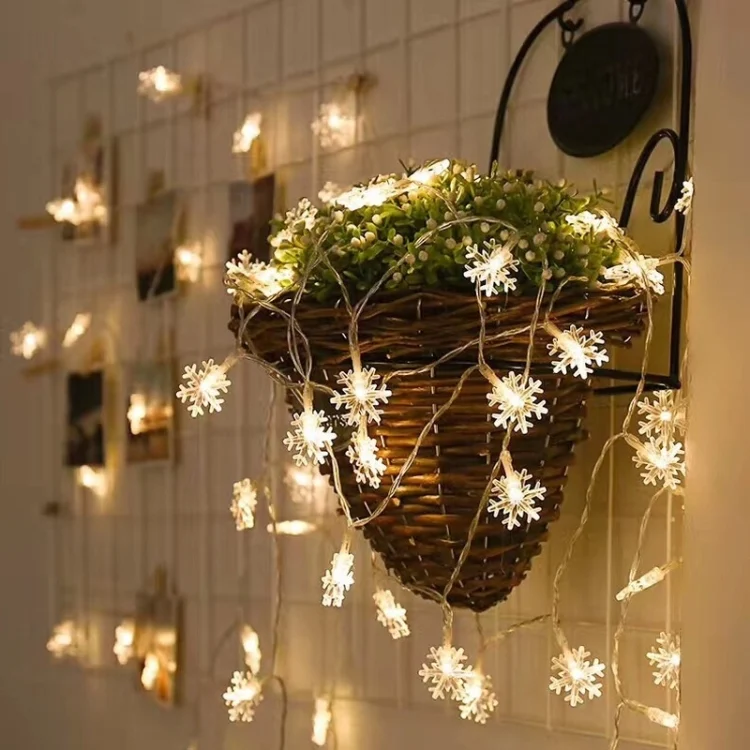 TBD0199957901A_1.webp 3m 20 LEDs USB Home New Year Christmas Decoration Snowflake Garland Light - Image 2