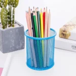 3 PCS Pen Container Holder Mesh Style Metal Pencil Holder - Image 3