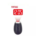 Portable Digital Projection Alarm Clock Mini Projector LED Clock Carry Time Flashlight Clock with Hanging Rope - Image 5