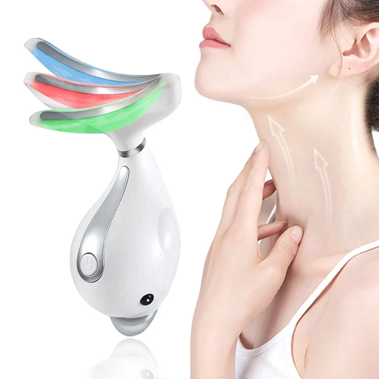 TBD0200351901A_1.webp Electric Dolphin Neck Massager Wrinkle Removal Handheld Vibration Neck Face Massage Beauty Instrument Tool - Image 2