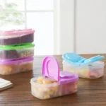 Lunch Box Food Container Plastic Portable Camping Picnic Folding Fruit Container Fridge Microwave Storage Box - Image 3