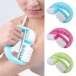 T9142 Plastic Manual Two-wheel Massager Round Handle Massager - Image 3